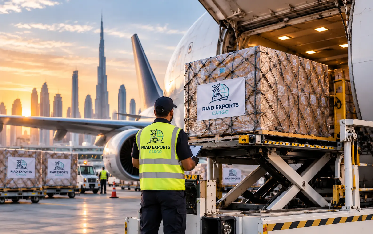Expédition de marchandises par fret aérien depuis les Émirats